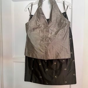 Silk skirt and top